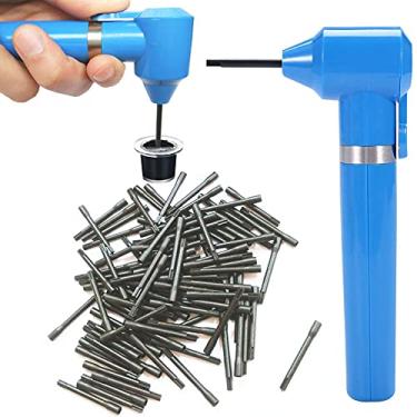 Imagem de ALIWOD Misturador de tinta, pigmento elétrico, maquiagem, sobrancelha, esmalte, misturador, máquina de cor, suprimento de máquina com 100 peças de bastões de mistura, tinta aquarela, pintura de tinta,