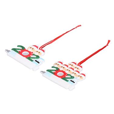 Imagem de 2 Peças 202 Enfeites de Natal para Vacinas Pendurados Enfeites de árvore de Natal Personalizados para Amigos e Família Natal por Nomes ou texto. você Usa Canetas Cria un