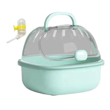 Imagem de Generic Gaiola de Transporte de Viagem de Hamster, Maleta de Transporte de Animais Pequenos, Portador Portátil de Viagem de Hamster para Animais Pequenos, Azul