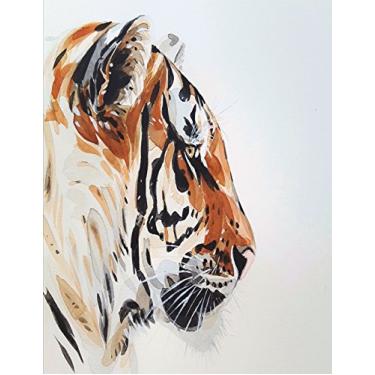 Imagem de Cornell Notes Notebook 150 Pages 8.5"x11" Cornell Notebook: Cornell Note Taking System Tiger Face Profile Picture Cover Design