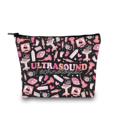 Imagem de VAMSII Bolsa de maquiagem tecnológica de ultrassom para presente de tecnologia de ultrassom, bolsa de cosméticos Rad Tech Merch, Tecnólogo de ultrassom M, Portátil