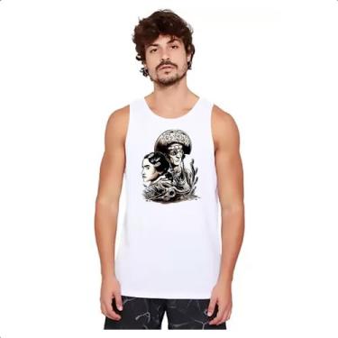 Imagem de Camiseta Regata Lampiao e Maria Bonita Desenho Grafite - Alearts, P