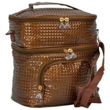 Imagem de Bolsa Feminina Necessaire Térmica Vinil Marrom CBRN17492 - COMMERCE BR