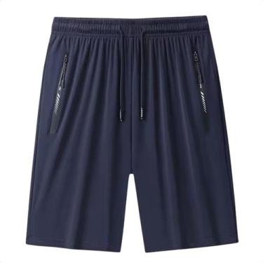 Imagem de Short Masculino Corrida Academia leve com bolsos ziper - WEBMS, Azul, 