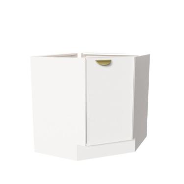 Imagem de Balcão de Canto Oblíquo sem Tampo Arizona Cabecasa Madeiramadeira Branco/Champanhe