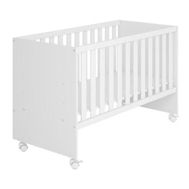 Imagem de Berço para Bebê Mila 132cm Branco Brilho - Sallar Home