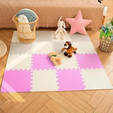Imagem de Kit 8 Tatames Tapetes Eva Infantil Para Meninas 50x50cm Com 1cm De Espessura