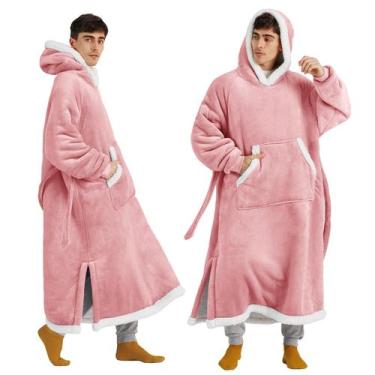 Imagem de Cobertor Vestível com Capuz Bedsure Sherpa Longo - Para Mulheres