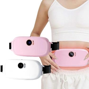 Imagem de Massageador Térmico com Vibração para Alívio de Cólicas Menstruais - Cinta Ajustável, Portátil e Confortável, 3 Níveis de Calor e 4 Intensidades