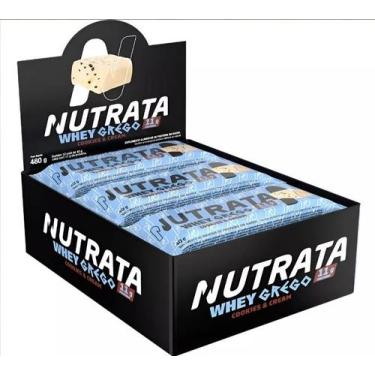 Imagem de Whey Grego Bar Cookies E Cream Nutrata 40g Caixa 12 Unidades