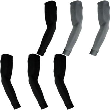 Imagem de Kit 3 pares de manguitos com proteção UV50+ - EX311, 2 pretos, 1 chumb