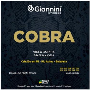 Imagem de Encordoamento giannini cobra gesvnl viola niquel tensao leve