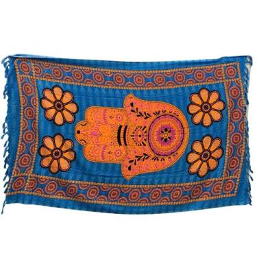 Imagem de Lenço Canga Estampado Cangão Gigante Saida de Praia Poliéster Colorida