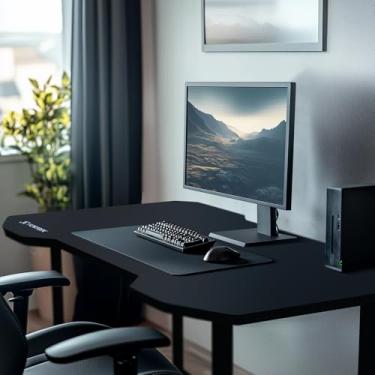 Imagem de Mesa para Computador Gamer VICKERS Cinza c/Preto, Base reforçada, Suporta até 150Kg - FORTREK