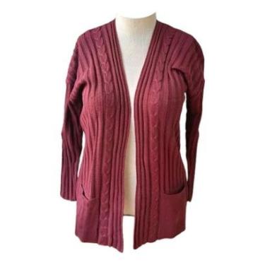 Imagem de Suéter Feminino Longo Quente Tricot Premium Grosso Inverno-Feminino