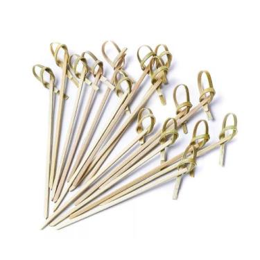 Imagem de 200 Espetos Aperitivo Bambu Decorativo Evento Lanches 9cm - VABENE