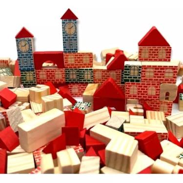 Imagem de Blocos de Madeira para Montar Cidade Infantil