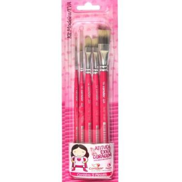 Imagem de Kit de Pincéis Cabo Confort Condor Para Pintura em Madeira ou EVA - 59