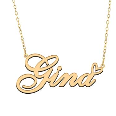 Imagem de RONKAH Colar de nome personalizado personalizado com coração colar de nome personalizado para mulheres colar de moda pessoal melhor presente para menina, mãe, filha, amizade, Natal, aniversário,