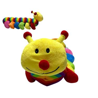 Imagem de Centopeia De Pelucia Grande Colorida Infantil Fofa 44cm