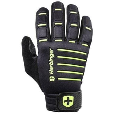 Imagem de Harbinger Luvas esportivas Adventure Series Stroke P.S.2-Full Finger Paddle (Grande, Preto/Verde)