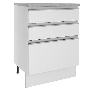 Imagem de Balcao Gaveteiro Madesa Glamy G2460109GL Branco SE