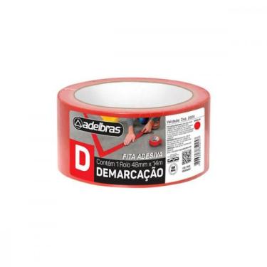 Imagem de Fita Demarcacao Solo Adelbras 48X14M Vermelha