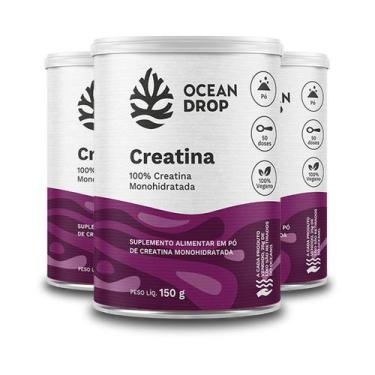 Imagem de Kit 3 Creatina Monohidratada Ocean Drop Vegana 150g