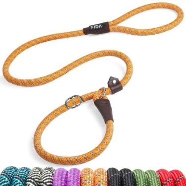 Imagem de Slip Leads para cães Fida Heavy Duty Nylon Rope Leash Orange