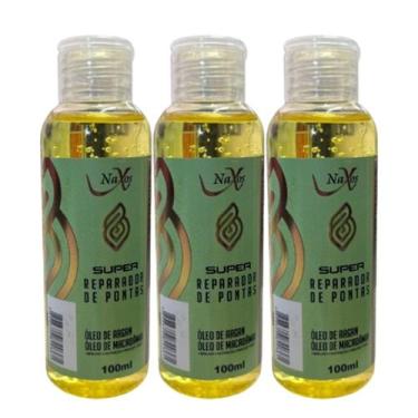 Imagem de Kit 3x Óleo Reparador de Pontas Argan + Macadamia 100ml Naxos