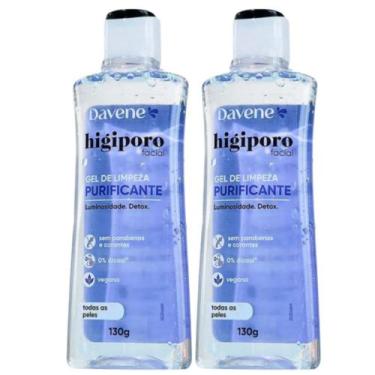 Imagem de 2 Sabonete Gel Facial Higiporo Todos Tipos Pele 130G Davene