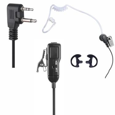 Imagem de stdgove Fone de ouvido de segurança de vigilância por rádio no fone de ouvido com 2 pinos, microfone PTT para Walkie Talkie Midland gxt x-tra Xtra Talker gmrs GTX 1000 1000g 1050 gxt1000vp4 (acústico