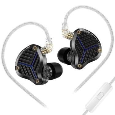 Imagem de KZ PRX Driver Planar HiFi Eabruds, KZ Fones de ouvido de alta resolução para audiófilos. Pinos de 0,75 mm para fone de ouvido ao vivo/jogo/esporte (com microfone, preto)