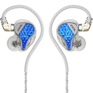 Imagem de CCA LYRA Extra Bass Dynamic Diver HiFi intra-auriculares/fones de ouvido, fone de ouvido com fio destacável para música/jogo de áudio (sem microfone, azul)
