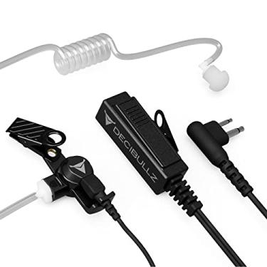Imagem de Decibullz Fone de ouvido de tubo acústico de vigilância bidirecional | Conjunto de cabo de bobina transparente e fone de ouvido para rádios bidirecionais, alto-falante de rádio 2 pinos 2,5 mm