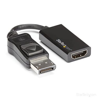 Imagem de StarTech. com adaptador DisplayPort para HDMI - conversor de vídeo 4K 60Hz ativo DP 1.4 para HDMI 2.0 - monitor DP para HDMI/TV/monitor cabo adaptador dongle - trava conector DP (DP2HD4K60S)