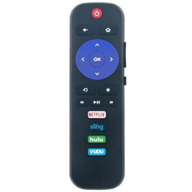 Imagem de Controle remoto de substituição aplicável para TCL Roku TV/Hisense Roku TV/Sharp Roku TV/Onn Roku TV/Westinghouse Roku TV/JVC Roku TV/Sanyo Roku TV/Philips Roku TV/Element Roku TV/Magnavox Roku TV