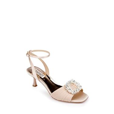Imagem de Badgley Mischka Sandália feminina Nimah com salto gatinho, Nude., 10