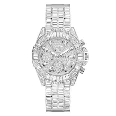 Imagem de GUESS Relógio feminino de 39 mm - mostrador prateado prateado, Prata, ICONIC 40TH