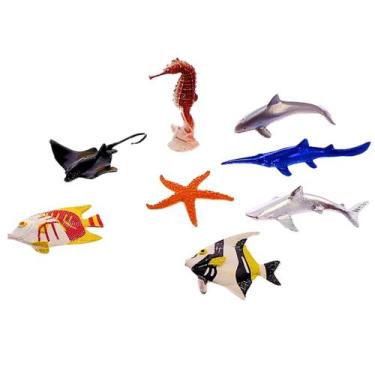 Imagem de cartela animais miniatura brinquedo infantil coleção fundo do mar fest