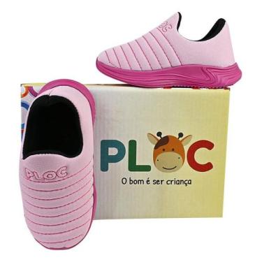 Imagem de Tênis Infantil Colors Menina - PLOC, Rosa-claro, 24 BR
