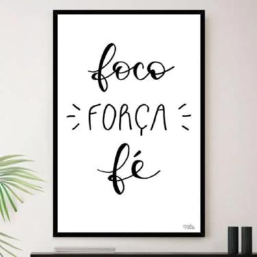 Imagem de Genérico, Quadro Foco Força Fé Motivação Sala Decorativo A3 35x45cm