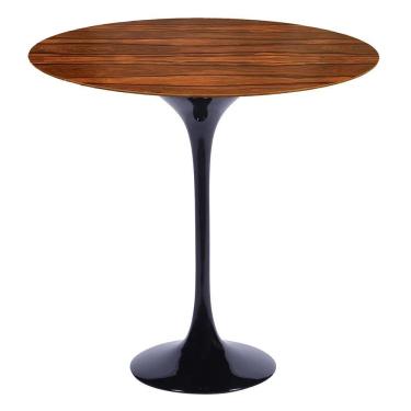 Imagem de Mesa Saarinen Lateral Oval Pau Ferro 57x38cm - Base Preta