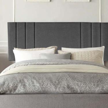 Imagem de Painel Estofada Grécia 195cm King Size Para Cama Box Quarto Linho Cinza - Gat Magazine