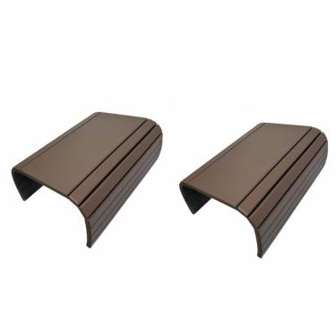 Imagem de Kit 02un Esteiras Reta Flexível Para Braço Sofá Chocolate