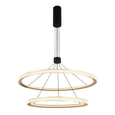 Imagem de Pendente Led Meridiano Preto E Dourado 3000k 125w - Bella Iluminação