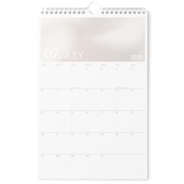 Imagem de Karto Calendário de parede 2025-2026 - vertical 28 x 43 cm de julho de 2025 a dezembro de 2026 - Aumente sua produtividade e planejamento fácil com o calendário mensal estético - cremoso