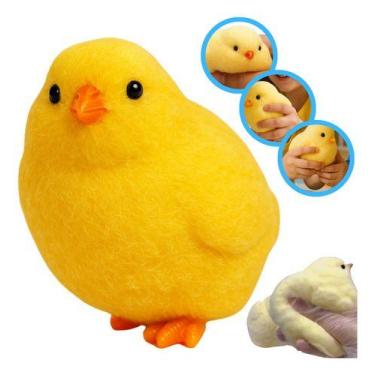 Imagem de Pintinho Taba Squishy Mole Brinquedo Fidget Frango Pelinhos - STORE SH