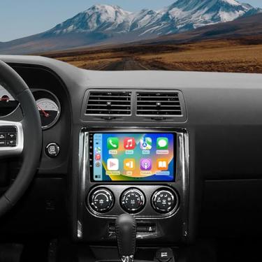 Imagem de Estéreo automotivo de 4 GB + 32 GB para Dodge Avenger Challenger 2008-2014 com tela sensível ao toque sem fio CarPlay Android Auto-10,2 polegadas com link espelhado, Bluetooth, navegação GPS FM RDS