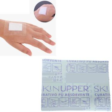 Imagem de Kit 15 Curativo Hosp. Compressa Cortes Lesões Pele 5 X 7,2cm - Skinupp
